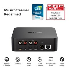 WiiM Pro Plus AirPlay 2 Receiver, Google Cast Audio, Multiroom Streamer – Black