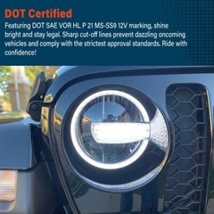 9in LED HEADLIGHTS HALO LED FOG LIGHT COMBO FOR JEEP WRANGLER JL JT 2018-2024