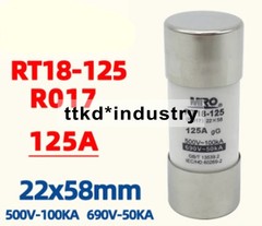 10PCS NEW For RT18-125 R017 100A Fuse 22x58mm 500V-100kA