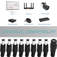 1:4/1:5/1:8 Universal DC Power Splitter Cable Cord 5.5×2.1mm 12V Multi Adapter