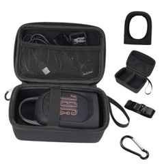 Silicone Cover and Travel Case for JBL Clip 5 Ultra Portable Bluetooth black