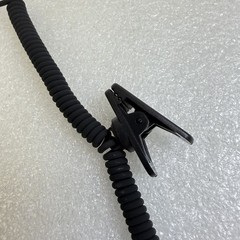 2pk 3.5mm Coiled Listen Only Adjustable D-Style Earpiece for Speaker Mic JH-001