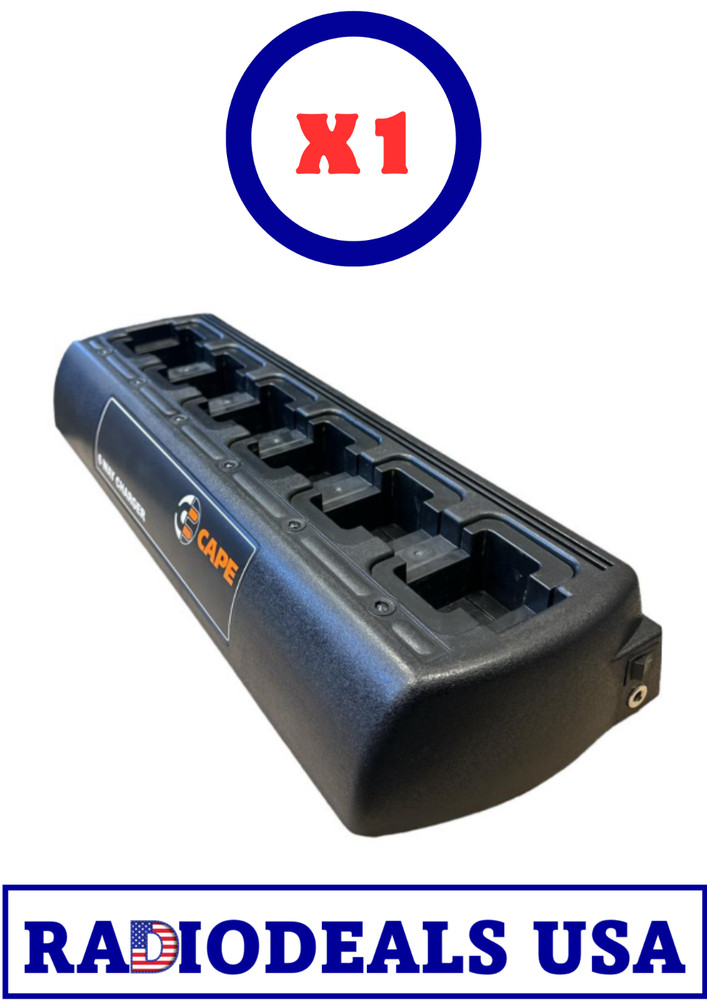Cape 6-way Multi Charger for Motorola XPR3000E/7550E radios – CAPE 6 WAY – 1 PC