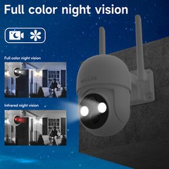 4MP Wireless Solar Power Camera Outdoor Wifi Battery Pan/Tilt Securty Camera