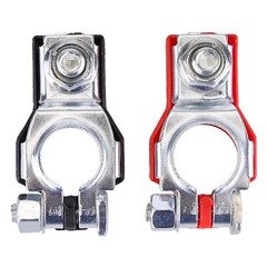 2x Car Battery Terminal Clamp Connectors Positive Negative Release Disconnect