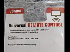 Jumbo Universal Remote Control Large Buttons Silver Big Button FREE SHIPPING