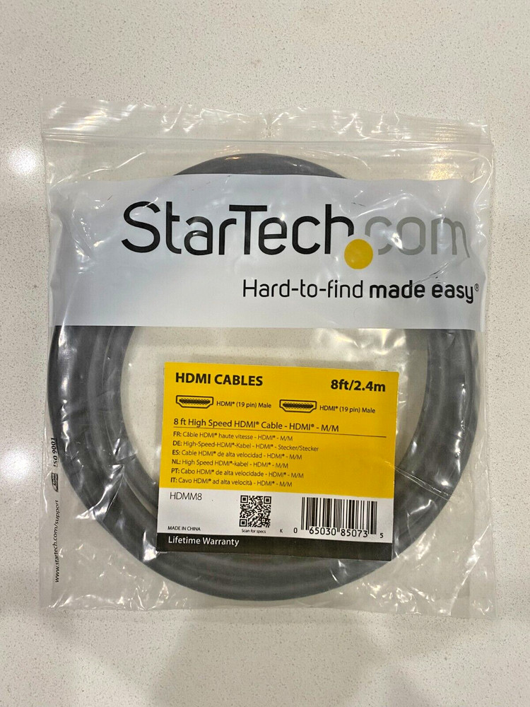 StarTech 8 ft High Speed HDMI Cable – Ultra HD 4k x 2k HDMI Cable