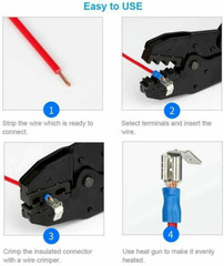 1200pcs Assorted Insulated Electrical Wire Terminals Crimp Connectors Spade Kit
