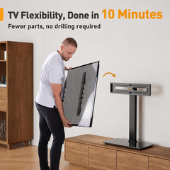 Universal Swivel TV Stand Base for 32–70 Inch Tvs, Height Adjustable Table Top T