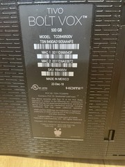 TiVo Bolt Vox 500GB TCD849500V Cable Box/DVR HDMI.