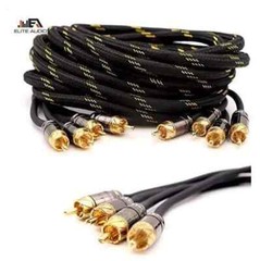 Elite Audio PRO 100% Copper 4 Channel 15′ ft RCA Audio Interconnect Stereo Cable
