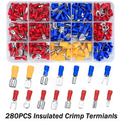 1200Pcs Assortment Insulated Electrical Wire Connectors Crimp Terminals Kit Lot
