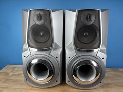 Large Aiwa SX-WZL700 3-way, bi-amped bass reflex speakers TESTED/WORKS GREAT