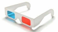2x Universal Anaglyph Cardboard Paper Red Blue Cyan 3D Glasses For Movie Cinema