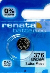 376 RENATA SR626W (2 piece) SR626SW SR66 WATCH BATTERY New Authorized Seller