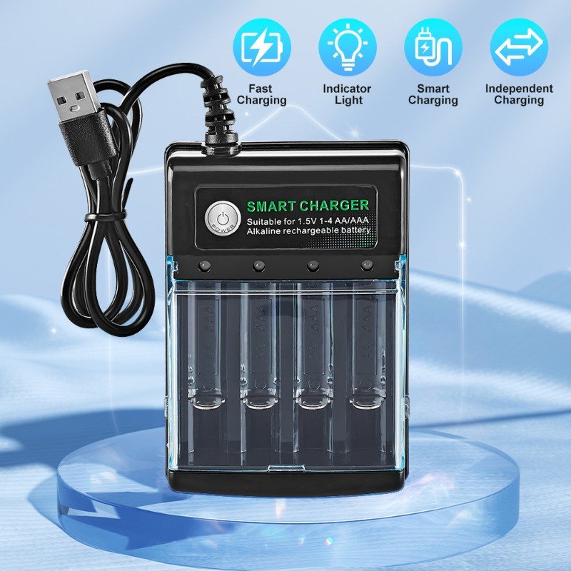 Charger for AA AAA 3000mAh Rechargeable Alkaline Batteries 1.5V Smart Charger US
