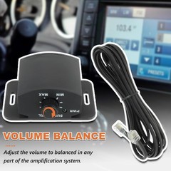 Car Amplifier Bass Control Knob with 4-Pin Cable 3.5m for Speakers Sub Woofer
