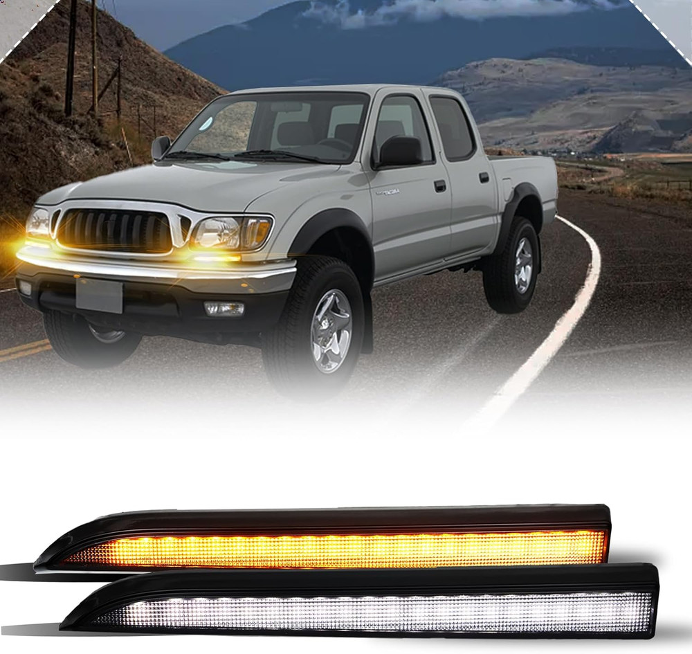 2001-04 Tacoma Front Bumper Trim LED DRL Sequential Turn Signal–Compatible
