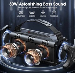 WKING D8 Mini Bluetooth Speaker 30W RMS(60W Peak) Portable Wireless Loud Speaker