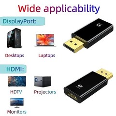 4K Display Port to HDMI Male Female Adapter Converter DisplayPort DP to HDMI