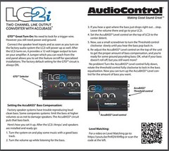 AUDIOCONTROL LC2I 2 CHANNEL LINE-OUTPUT HI-LOW CONVERTER SUBWOOFER CAR CONTROL