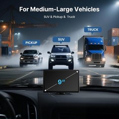 9 In Carplay Screen Wireless 4K Front Dash Cam 1080P Rear Backup Camera GPS Call