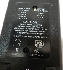 Ault Inc SW101 AC Adapter Power Supply +12V 3.5A Type KA-00-21-F-01 NEW 3 pin