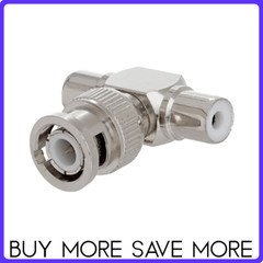 BNC to RCA Adapter Coax Cable Converter Male Female Splitter Jack Plug Connector