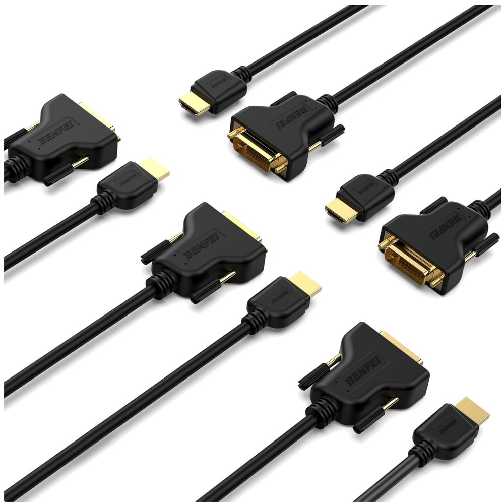 Bi-Directional HDMI to DVI Adapter – 5 Pack – Gold Plated