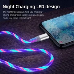 Fast Charging Data Cord Flow Luminous USB Type C Cable 5A Fast Charging Cable Gl