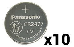 10 TEN PANASONIC CR2477 BULK CR 2477 3V LITHIUM COIN CELL BATTERY EXP 2032