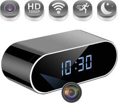 1080p Wireless WiFi Clock Home Security Device