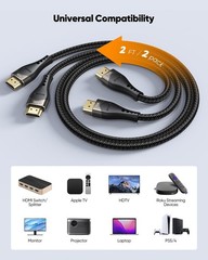 Ultra High Speed HDMI Cable 2FT 5-Pack – Supports 10K 4K@120Hz Quality