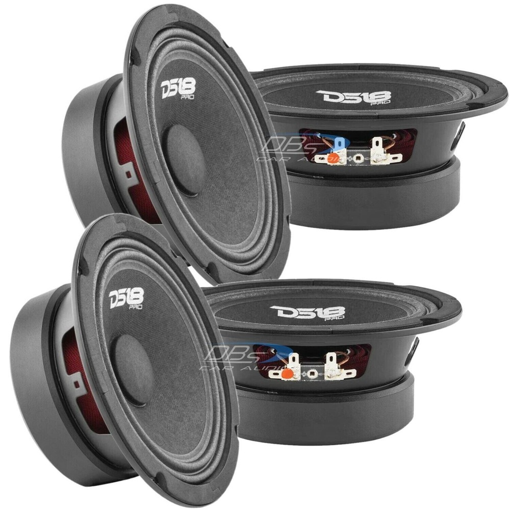 4x DS18 PRO-GM6 6.5″ Midrange Loudspeakers 1920W 8 ohm Car Speakers Mid Range