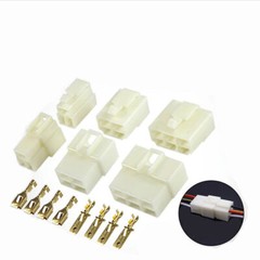 5 Sets 6.3mm 2-8 Pin Electrical Wire Connector Male Female Socket Plug Terminals