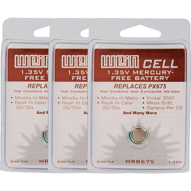 3 Pack Wein Cell PX675 Zinc Air 1.35V Battery