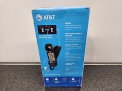 AT&T 210 Trimline Black Corded Phone with 13 Number Memory ~ Brand New Sealed