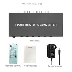 RCA AV to HDMI Converter 4 in 1 out 1080P For TV Audio Video Composite Switcher