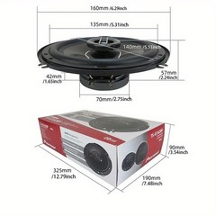 6-IN 2-WAY 320 WATT COAXIAL CAR SPEAKERS – PAIR-HiFi Full Range Auto Stereo Door