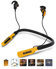 NEW DeWalt Jobsite Pro Wireless Earphones 190 2091 DW2 A Black /Yellow Free Ship