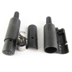 10pcs Mini DIN Plug Jack Connector with Black ABS Plastic Handle 3pin to 8pin