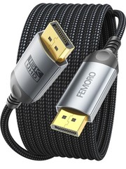 Display Port Cable 10 ft, DisplayPort 2.1 16K@60Hz 8K@120Hz 4K@240Hz 2K@360Hz…