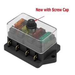 12V 24V Auto Car Power Distribution Blade Fuse Holder Box Block Panel Board 4Way