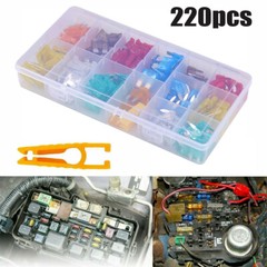 220pc Blade Fuse Assortment Auto Car Truck Motorcycle Fuses Kit ATC ATO ATM