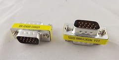 10x VGA/SVGA 15 Pin DB15 Male To Male D-SUB 3 Rows Mini Gender Changer Adapter