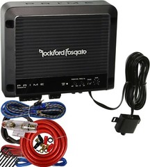 Rockford Fosgate Prime R500X1D 1-Channel 500W Class D Amplifier+ 4 Gaige Amp Kit