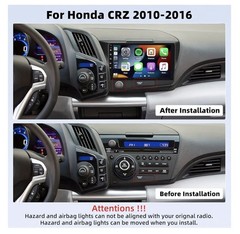 9in Touchscreen 2 DIN Car Stereo GPS WiFi CarPlay Android Auto for CRZ 2010-16