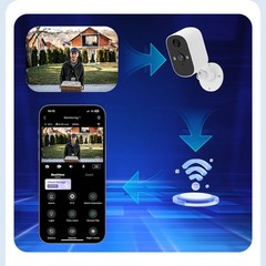 XVIM 4MP Wireless Security Camera 2K WiFi Battery Surveillance Camera Outdoor