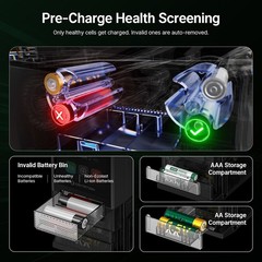 Olight Ostation 2 Pro 3-in-1 Smart Battery Hub for AA & AAA with Touch Screen
