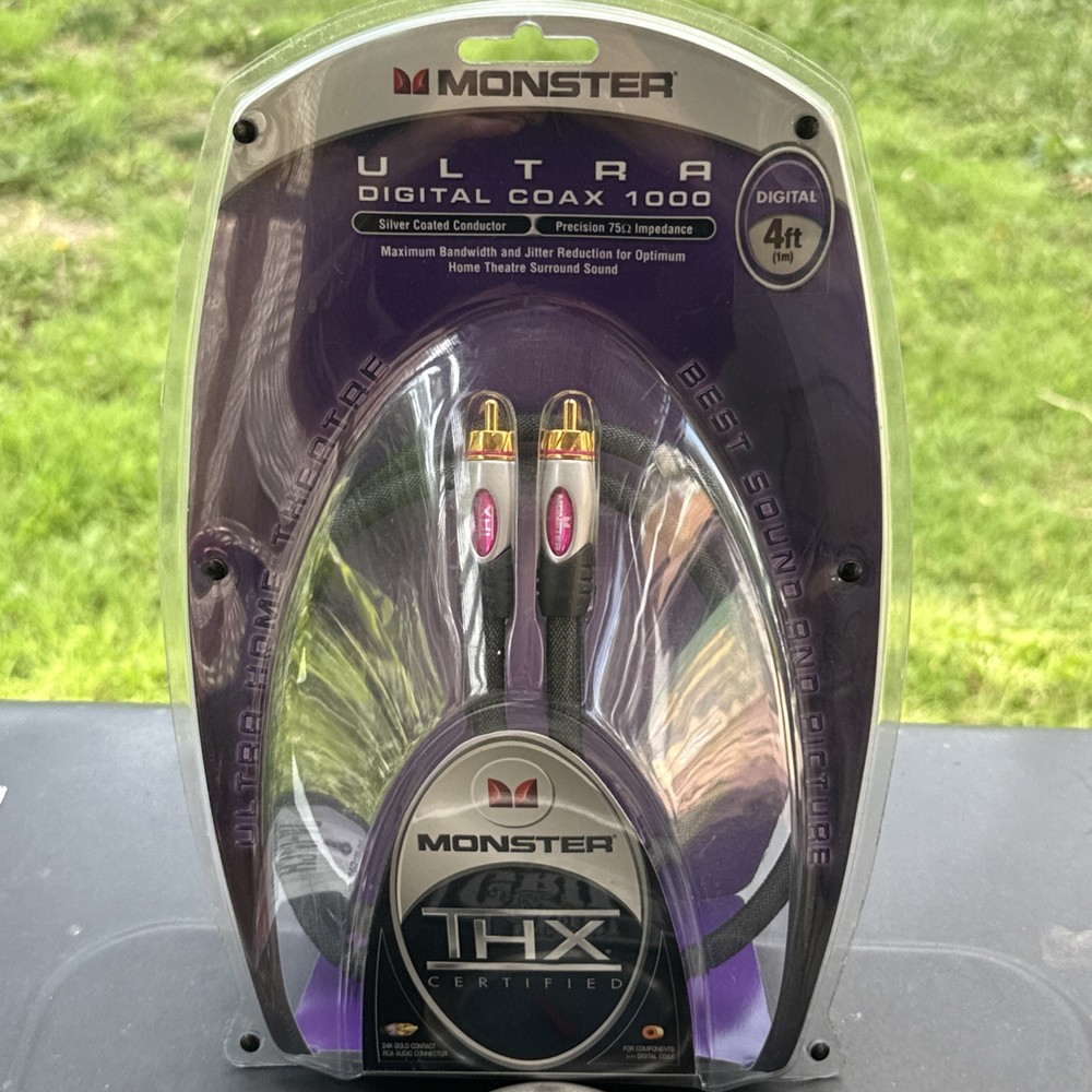 Monster Cable Ultra Fiber Optic 24k Gold THX 1000 Digital 4Ft Component NEW